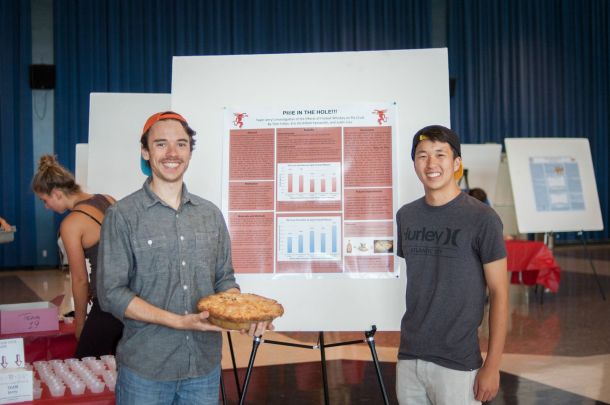 Tom Folker and Eric Hirshfield-Yamanishi take home the "Most Qualified to Enter a Real Pie Contest" prize