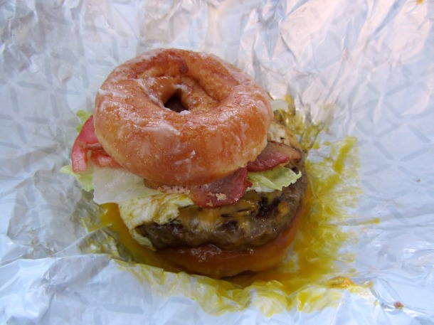 Krispy Kreme Donut Cheeseburger. Image Credit: (flickr/loozrboy)
